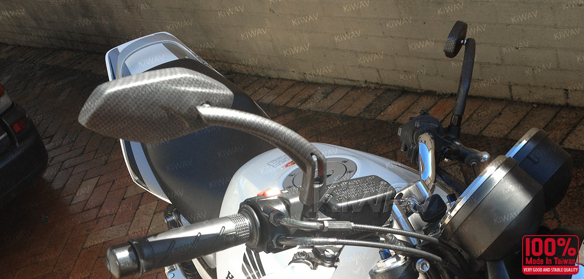 KiWAV Medusa carbon motorcycle mirrors fit BMW