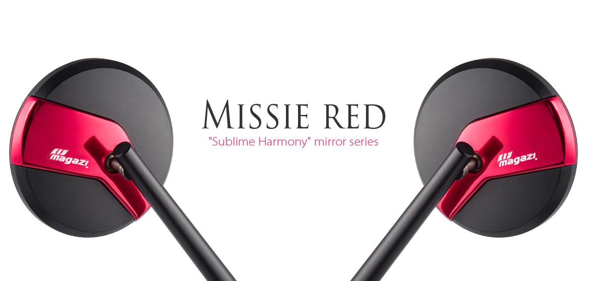 KiWAV Missie red mirrors a pair for Ducati Panigale motorcycle, golf cart