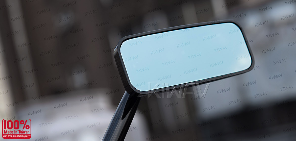 KiWAV Modern black motorcycle mirrors for BMW