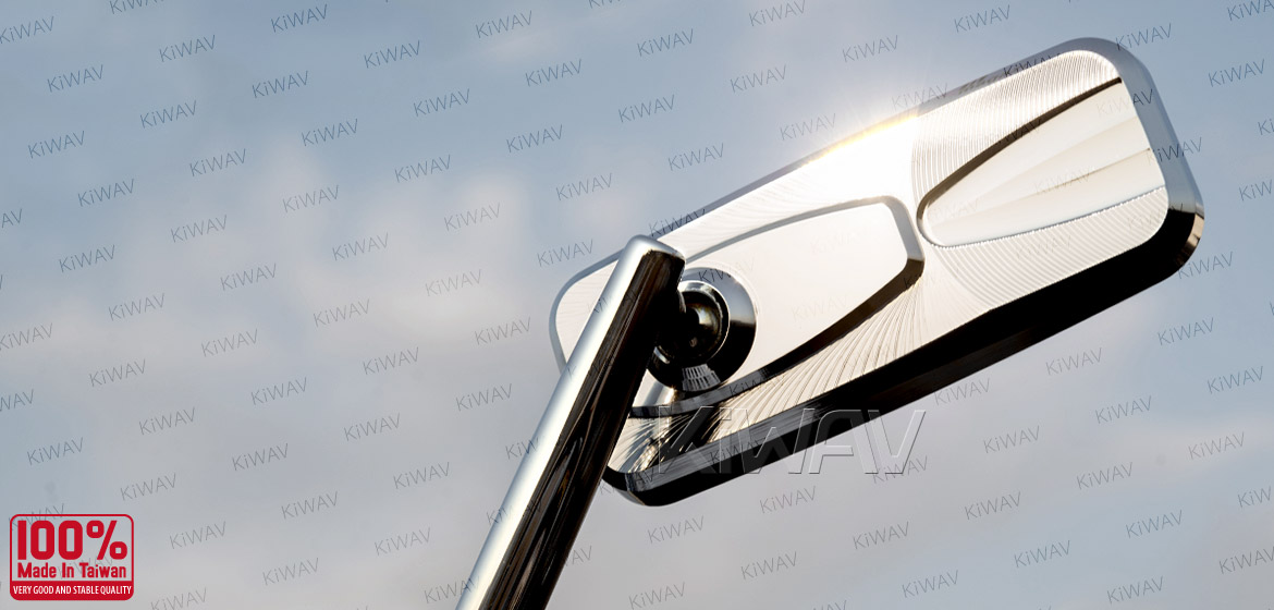 KiWAV Modern chrome motorcycle mirrors for scooter