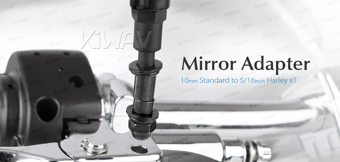 KiWAV 10mm to Harley-Davidson mirror mount converter screws