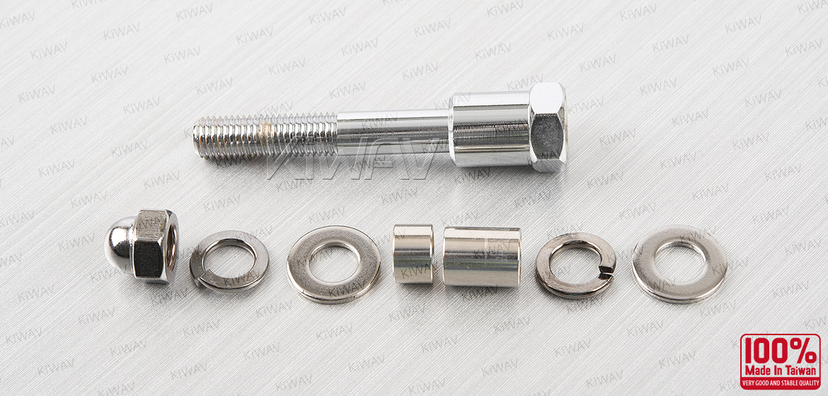 KiWAV 10mm to Harley-Davidson mirror mount converter screws