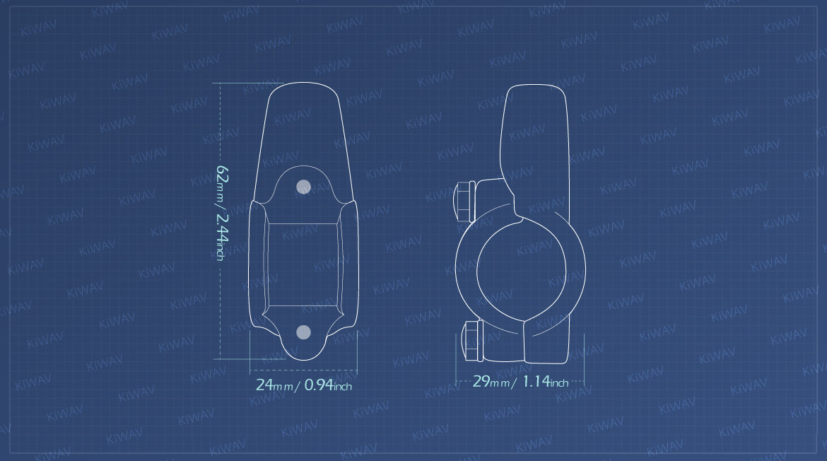 KiWAV measurement graph of 10mm mirror mount on 7/8 inch handlebar