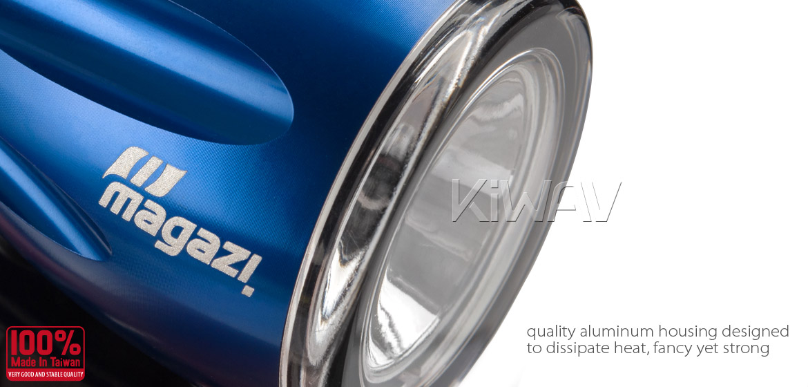 KiWAV Magazi Explorer CNC aluminum anodized blue auxiliary LED light