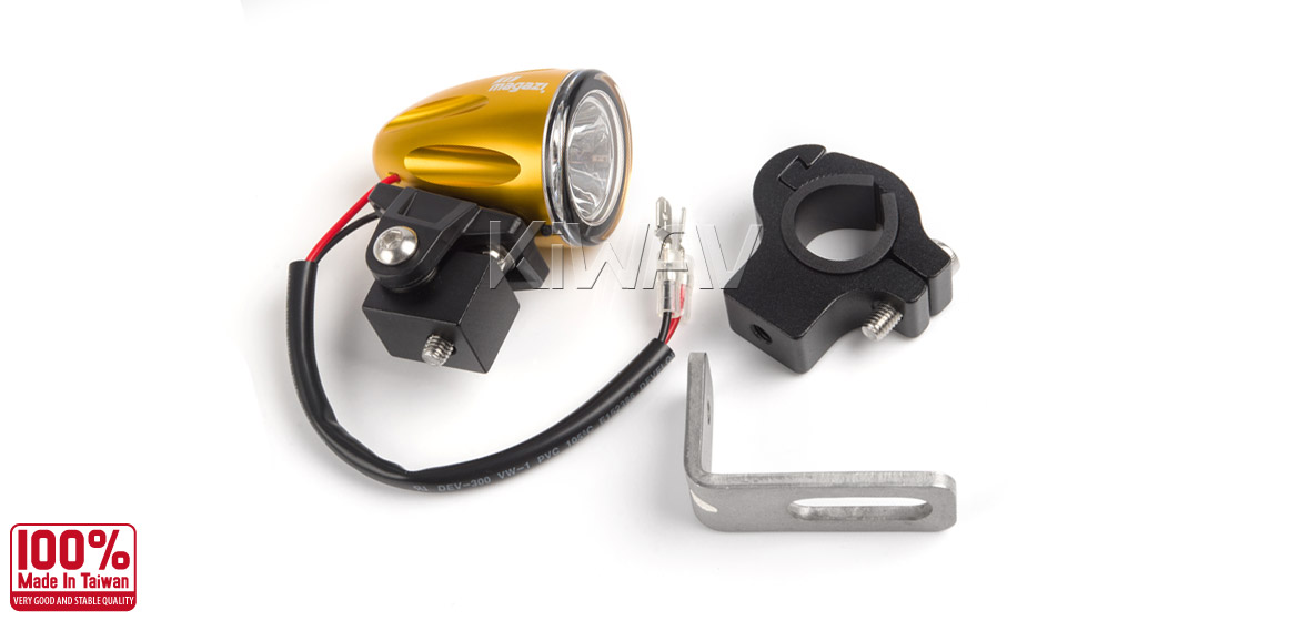 KiWAV Magazi Explorer CNC aluminum anodized gold auxiliary LED light