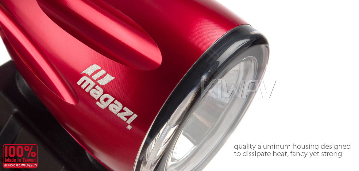 KiWAV Magazi Explorer CNC aluminum anodized red auxiliary LED light