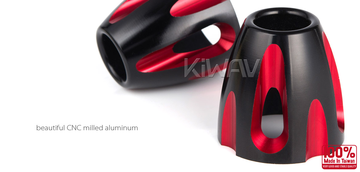 KiWAV bar ends Tower red with black base fit 7/8 inch 1 inch hollow handlebar Magazi