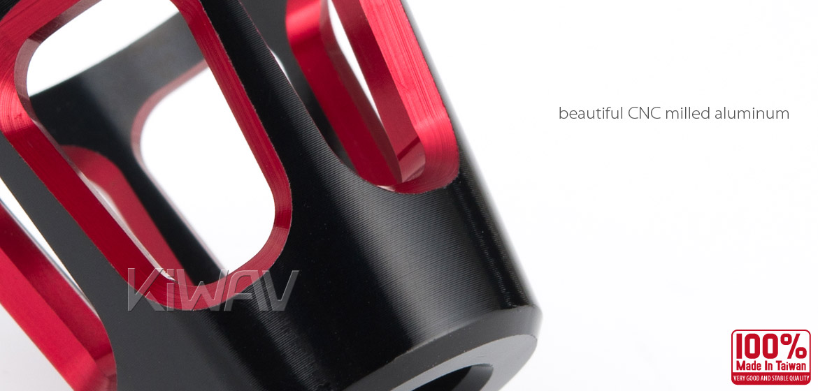 KiWAV bar ends Tower red with black base fit 7/8 inch 1 inch hollow handlebar Magazi