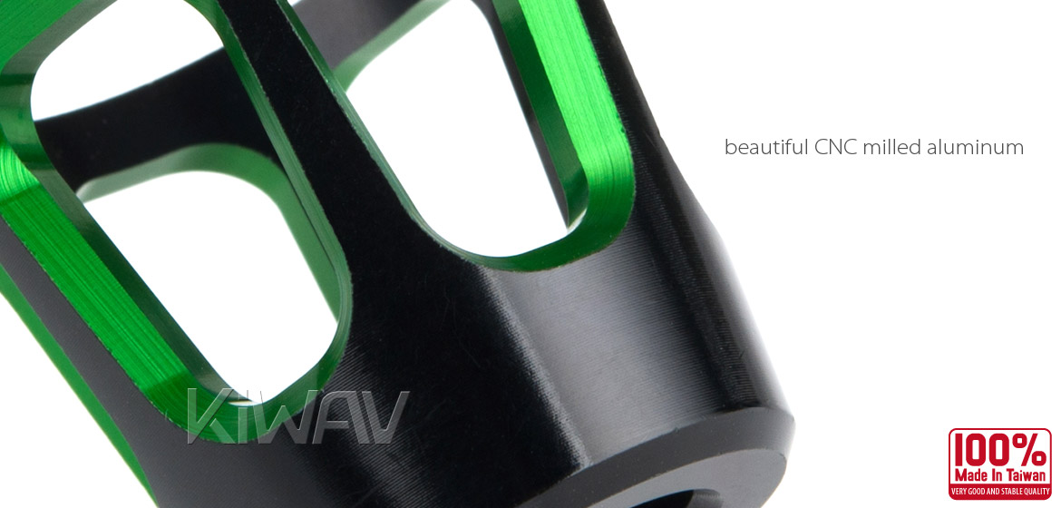 KiWAV bar ends Tower green with silver base fit 7/8 inch 1 inch hollow handlebar Magazi