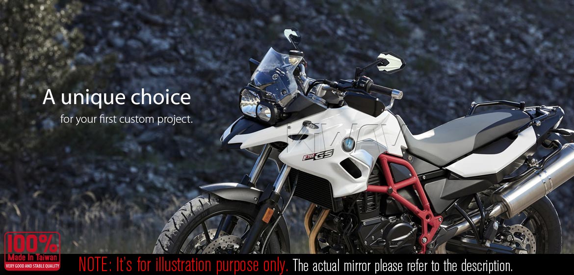Motorcycle mirrors 4Rizz white compatible for most BMW motorcycles