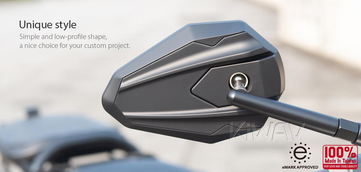 Motorcycle mirrors 4Rizz black compatible for most BMW motorcycles