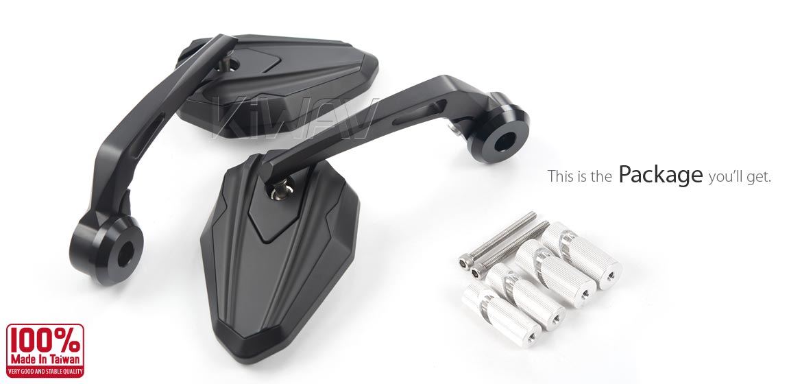 Bar end mirrors 4Rizz black 1 Bar end mirrors 4Rizz black 1