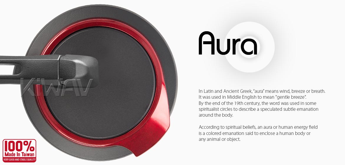 The thinnest motoryclce mirrors KiWAV Aura red compatible for most BMW