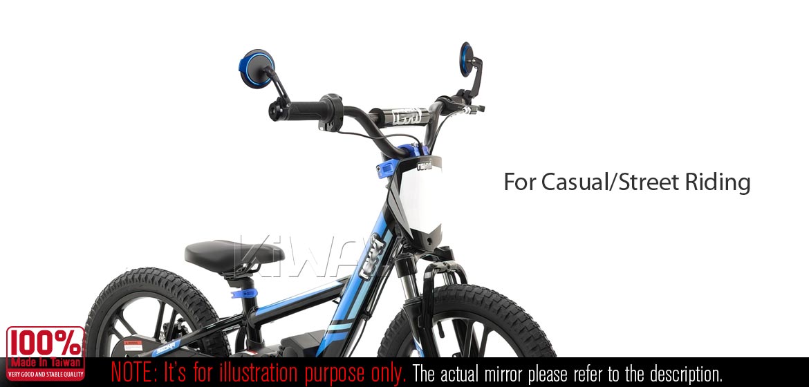 KiWAV bar end mirrors Aura black for most bicycles, e-bikes with hollow bar end