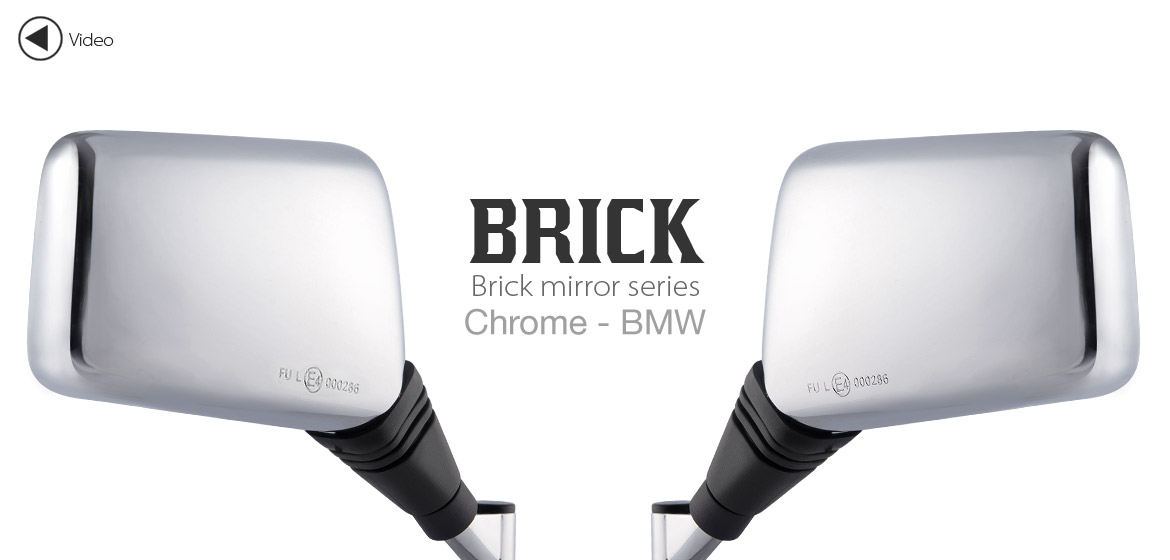 Magazi Brick chrome mirrors a pair for BMW