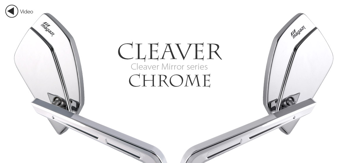 KiWAV Magazi Cleaver CNC aluminum motorcycle mirrors BMW chrome