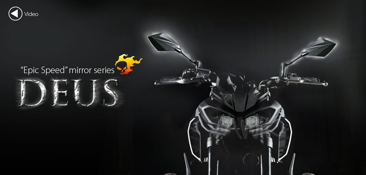 VAWiK motorcycle mirrors Deus carbon for Metric 10mm & 8mm bikes