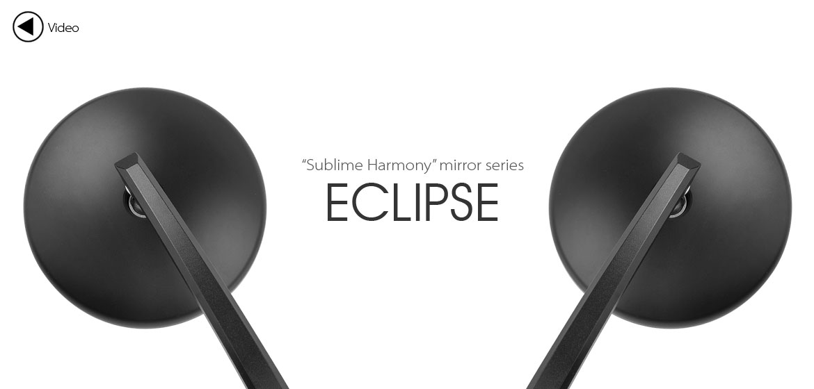 KiWAV bar end mirrors Eclipse black for BMW motorcycles