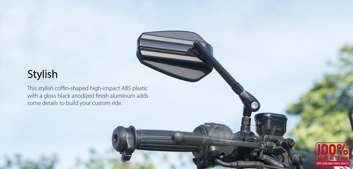 Motorcycle mirrors Emperor black 8mm for scooters