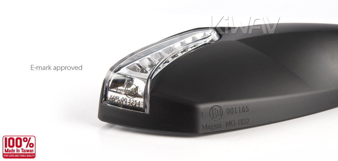 KiWAV motorcycle mirrors FistLED black for BMW