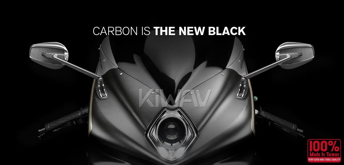 Thinnest motorcycle mirrors KiWAV motorcycle mirrors Mamba black fairing mount rearview mirrors for sportbikes