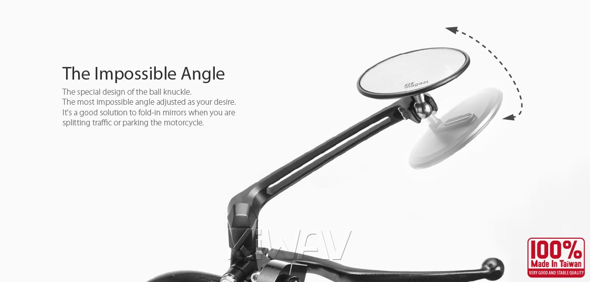 Thinnest motorcycle mirrors KiWAV motorcycle mirrors Ojo black compatible for most modern Vespa models, GTS/ GTV/ LX/ LT/ LXV/ S
