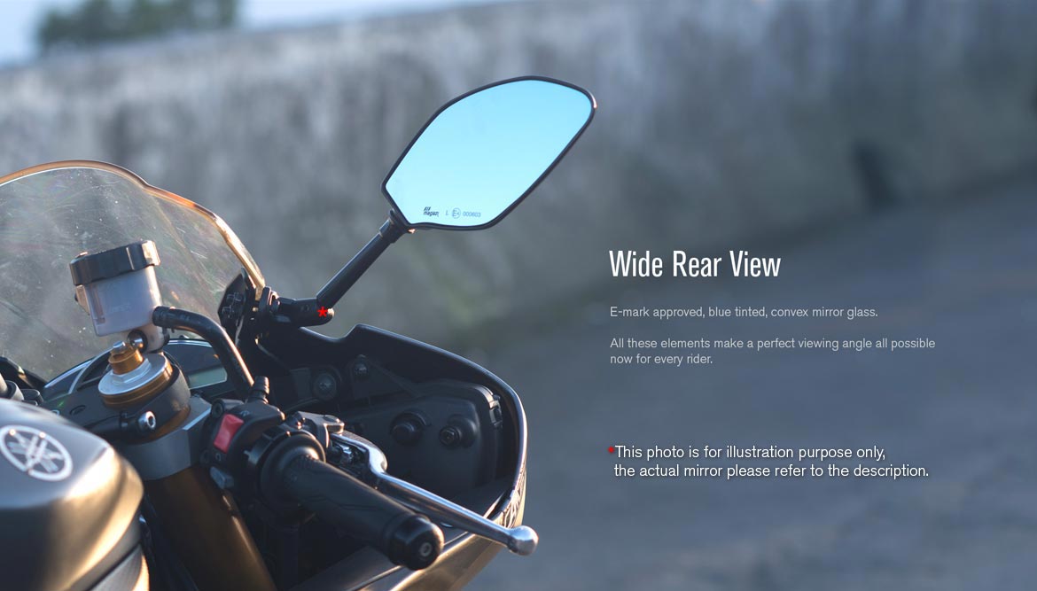 KiWAV motorcycle mirrors Panther 100% carbon fiber for 8/10mm mirror thread