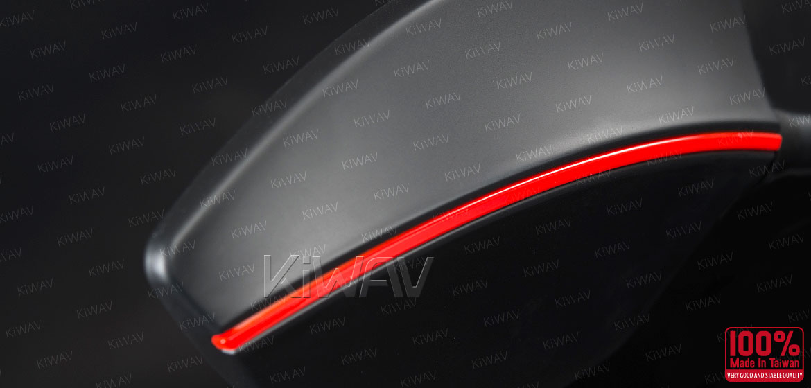 KiWAV Redline motorcycle mirrors for BMW 1.5 pitch 10mm Magazi