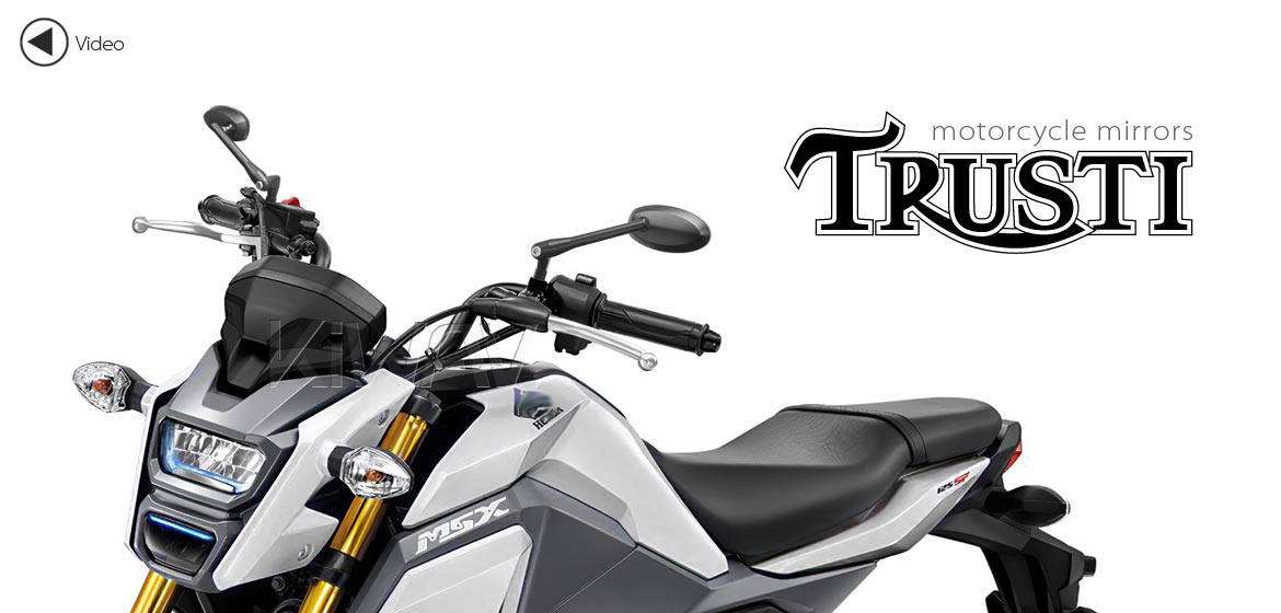 KiWAV motorcycle mirrors Trusti universal fit for 8mm mirror thread