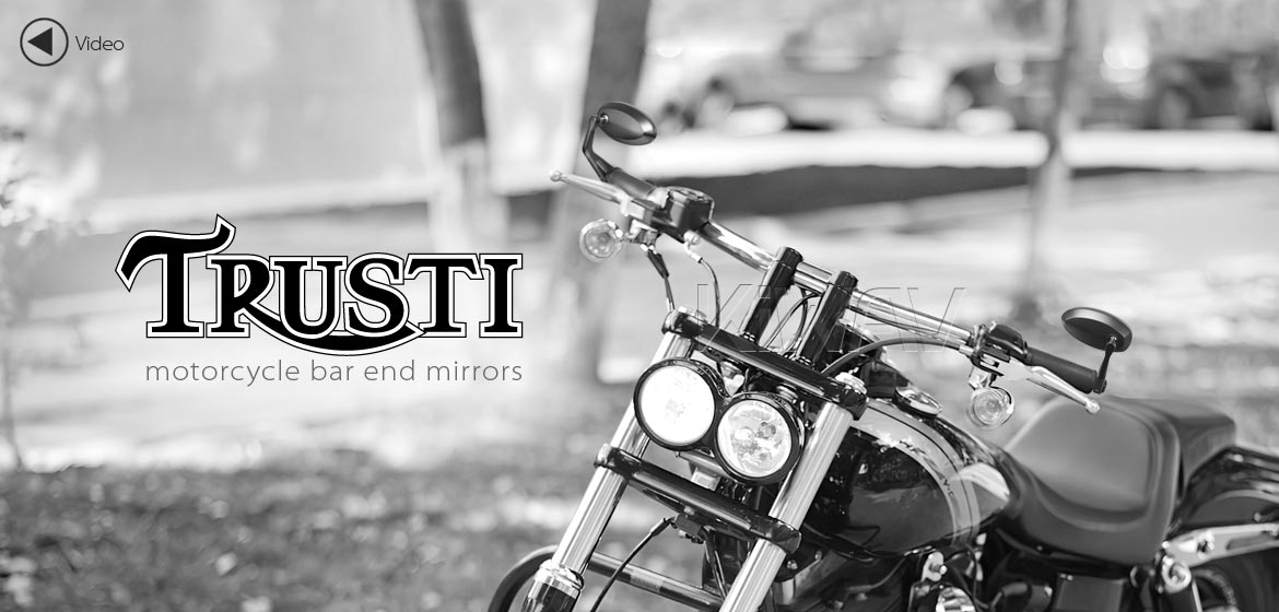 KiWAV motorcycle aluminum bar end mirrors Trusti black compatible for Harley Sportster Dyna Softail XG Street motorcycles