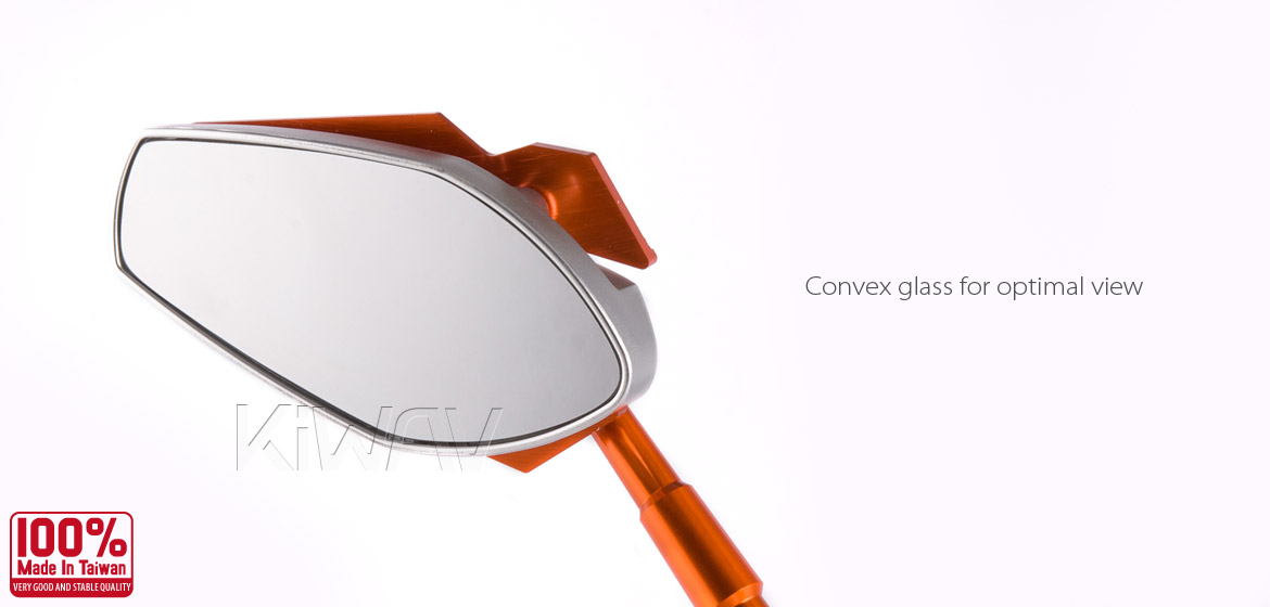 KiWAV Magazi Viper motorcycle mirrors Scooter orange