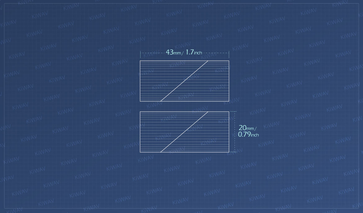 Measurement of KiWAV bar end mirror mounting hardware for 1 inch handlebar with ID 20~24mm