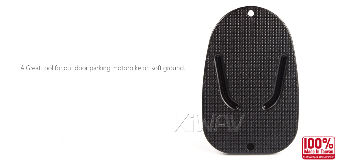 KiWAV Motorcycle pad support kickstand for soft ground outdoor parking-1 Pack