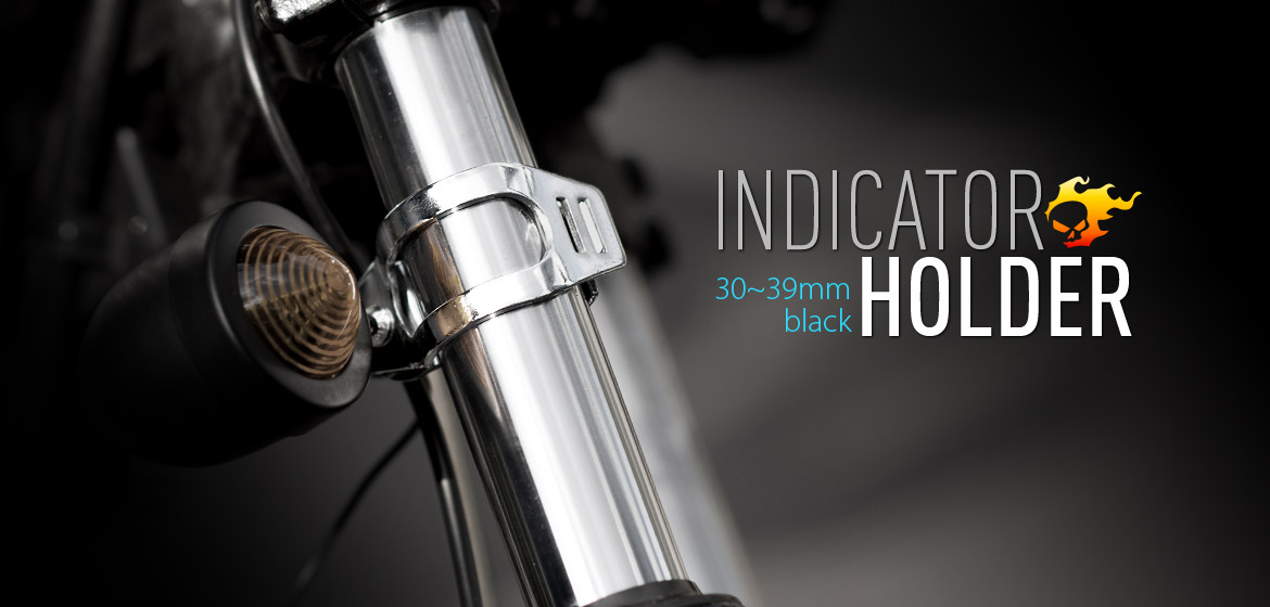 VAWiK Motorcycle Indicator turn signal Bracket Holder Fork Chrome 30~39mm