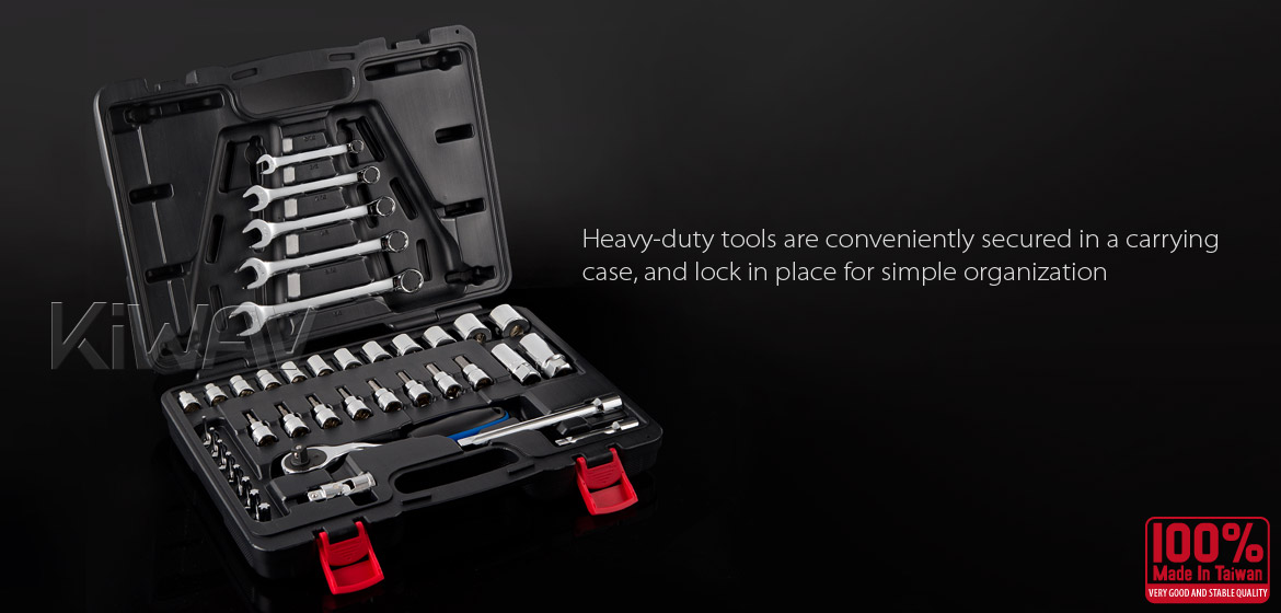KiWAV Harley Davidson SAE maintenance Tool kits 3/8-drive 40PCs