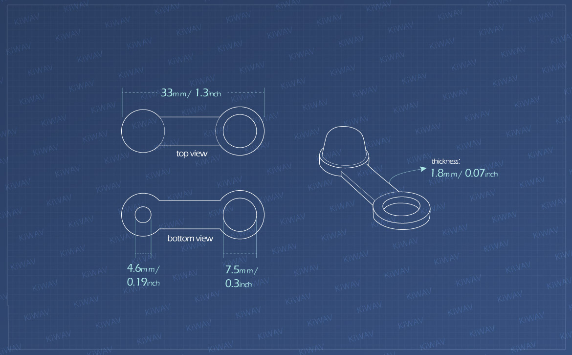 KiWAV Measurement graph of motorcycle brake caliper bleeder rubber cap