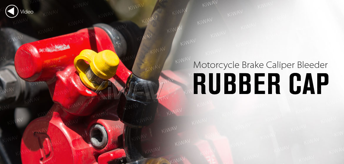 KiWAV motorcycle brake caliper bleeder rubber cap yellow