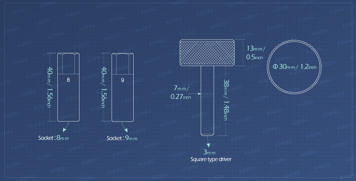 KiWAV Measurement graph of tappet adjustment tool set
