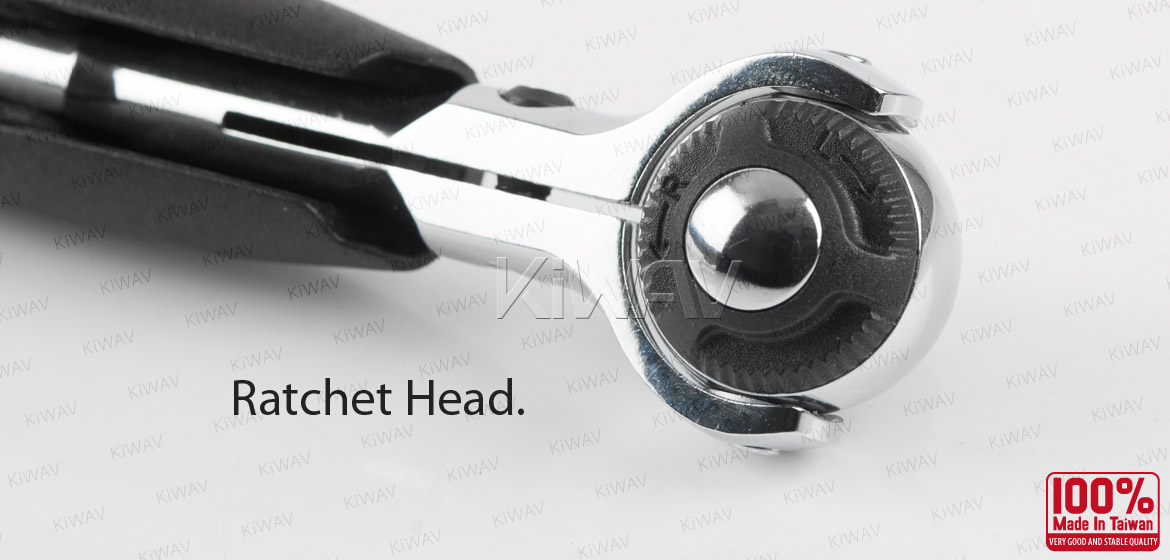 KiWAV 2 way handle with 3/8 drive swivel ratchet head