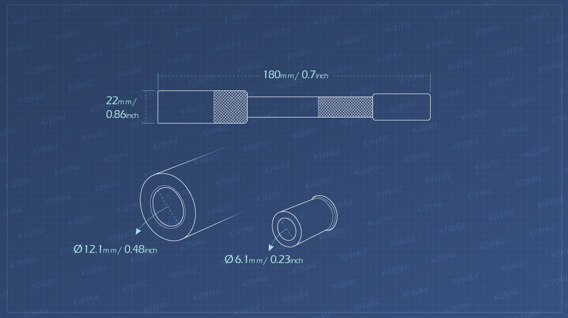 KiWAV Measurement graph of valve cotter removal install tool