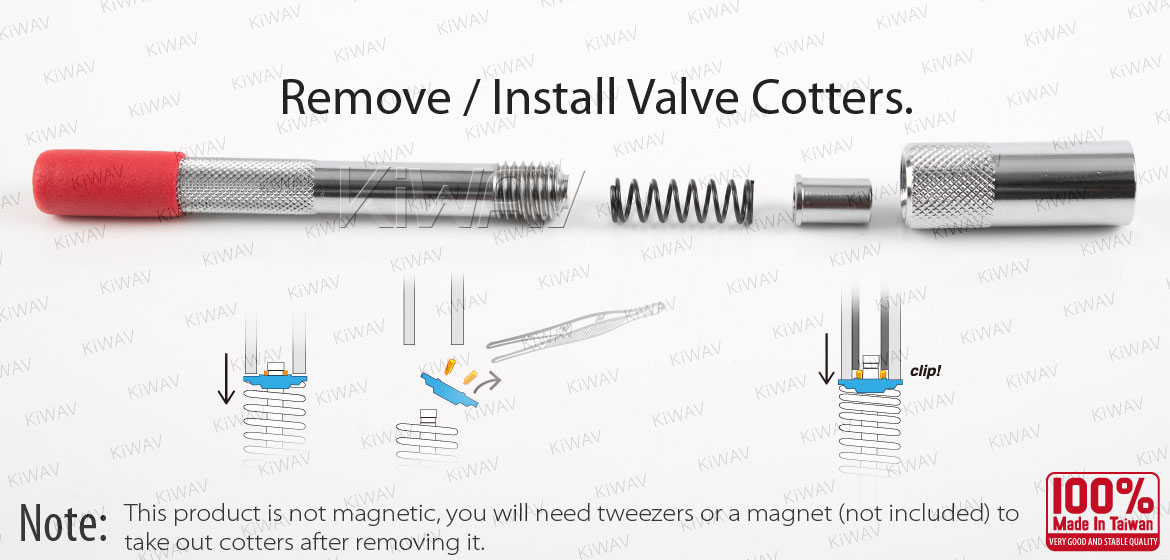 KiWAV valve cotter removal install tool