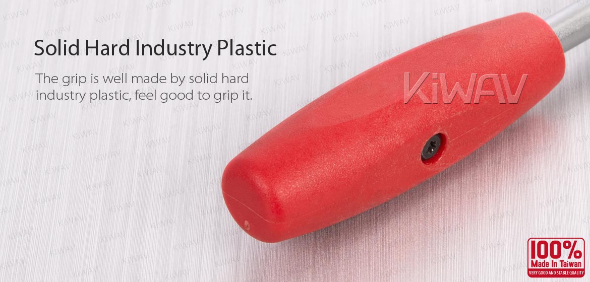 KiWAV 3/8inch square drive with magnetic 1/4inch hex bit holder screwdriver foldable straight T-handle grip tool