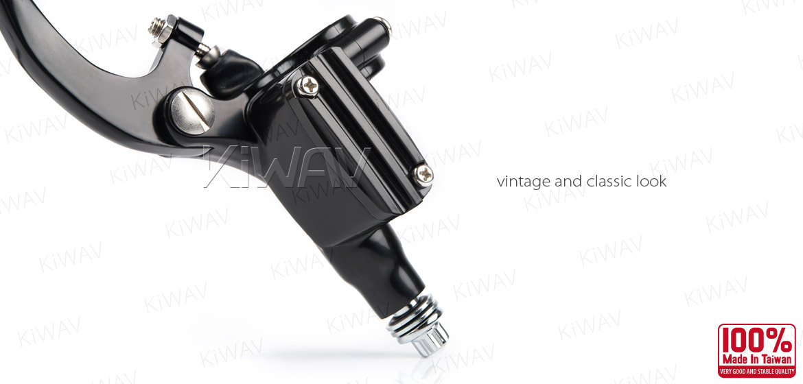 KiWAV Vintage hand control with mechanical clutch & hydraulic brake for 1 inch handlebar black