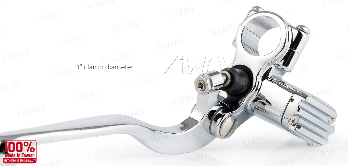 KiWAV Vintage hand control with mechanical clutch & hydraulic brake for 1 inch handlebar chrome