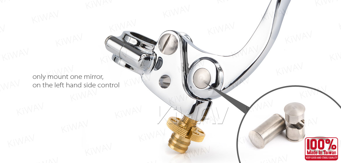 KiWAV Vintage hand control with mechanical clutch & hydraulic brake for 1 inch handlebar chrome w/chrome switches