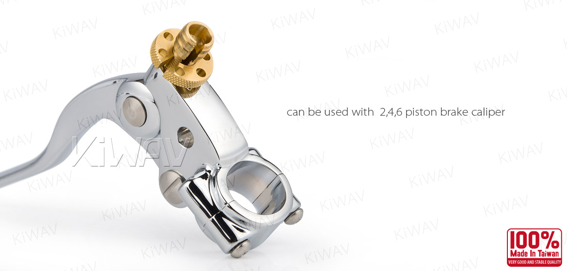 KiWAV Vintage hand control with mechanical clutch & hydraulic brake for 1 inch handlebar chrome w/chrome switches