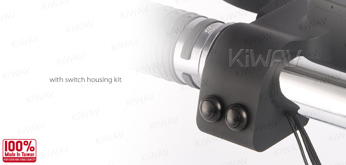 KiWAV Hydraulic Master Cylinder for dual-disc 5/8 bore with switch housing kit black