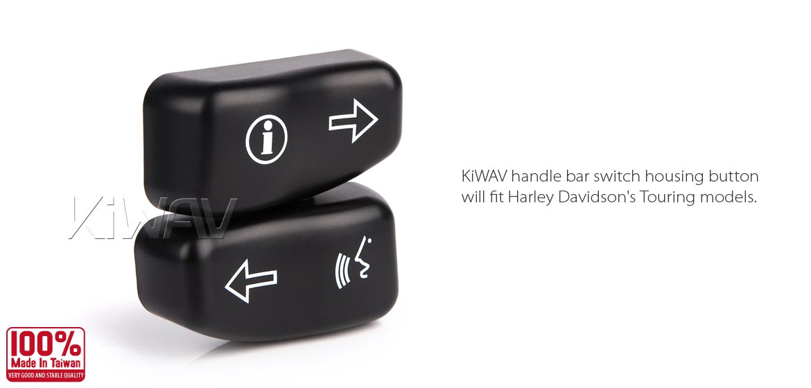 KiWAV - switch housing caps 11 pcs black for harley davidson Touring and CVO models 14~15