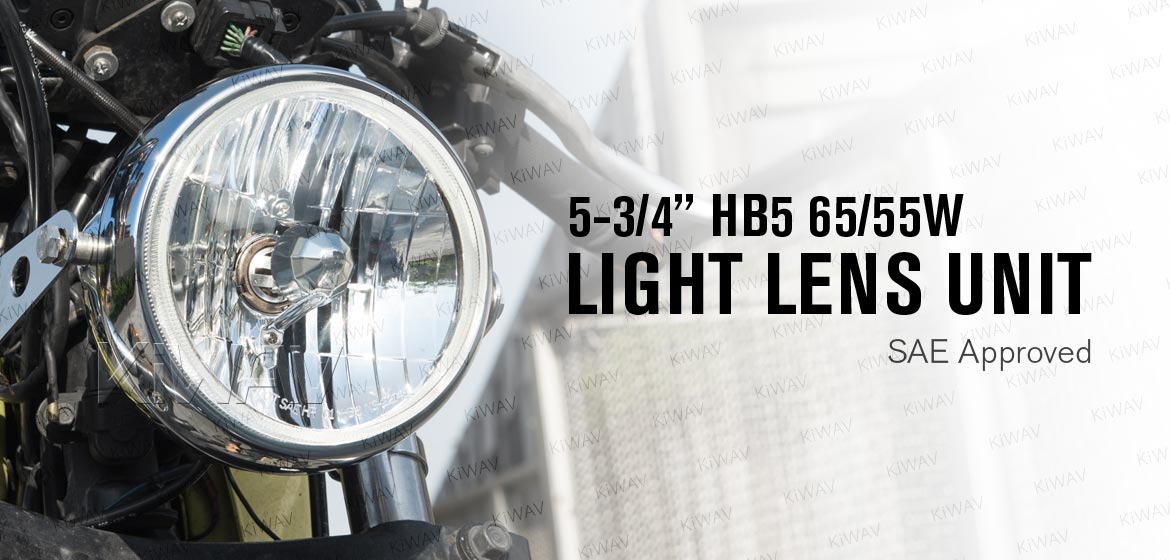 KiWAV 5-3/4 inch HB5 65/55W SAE headlight lens unit