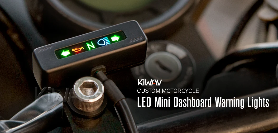 KiWAV custom motorcycle LED mini dashboard warning lights